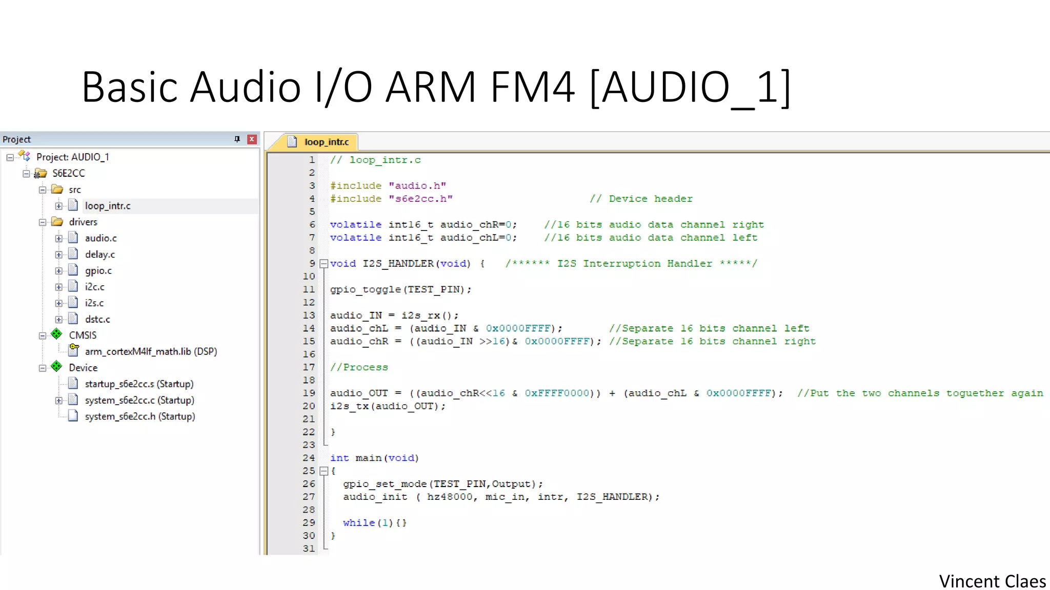 Basic Audio I/O ARM FM4 [AUDIO_1]
Vincent Claes
 