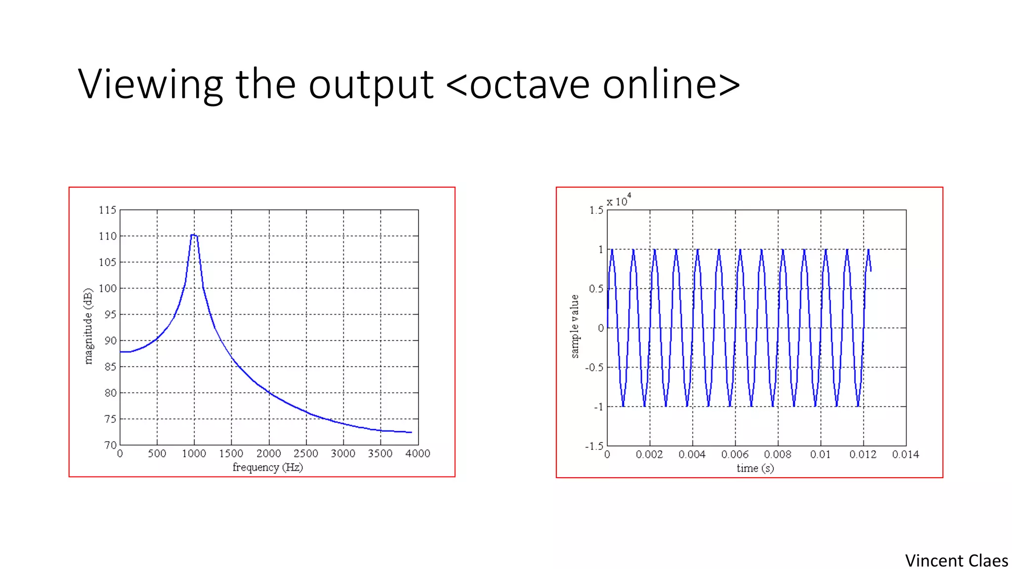 Viewing the output <octave online>
Vincent Claes
 