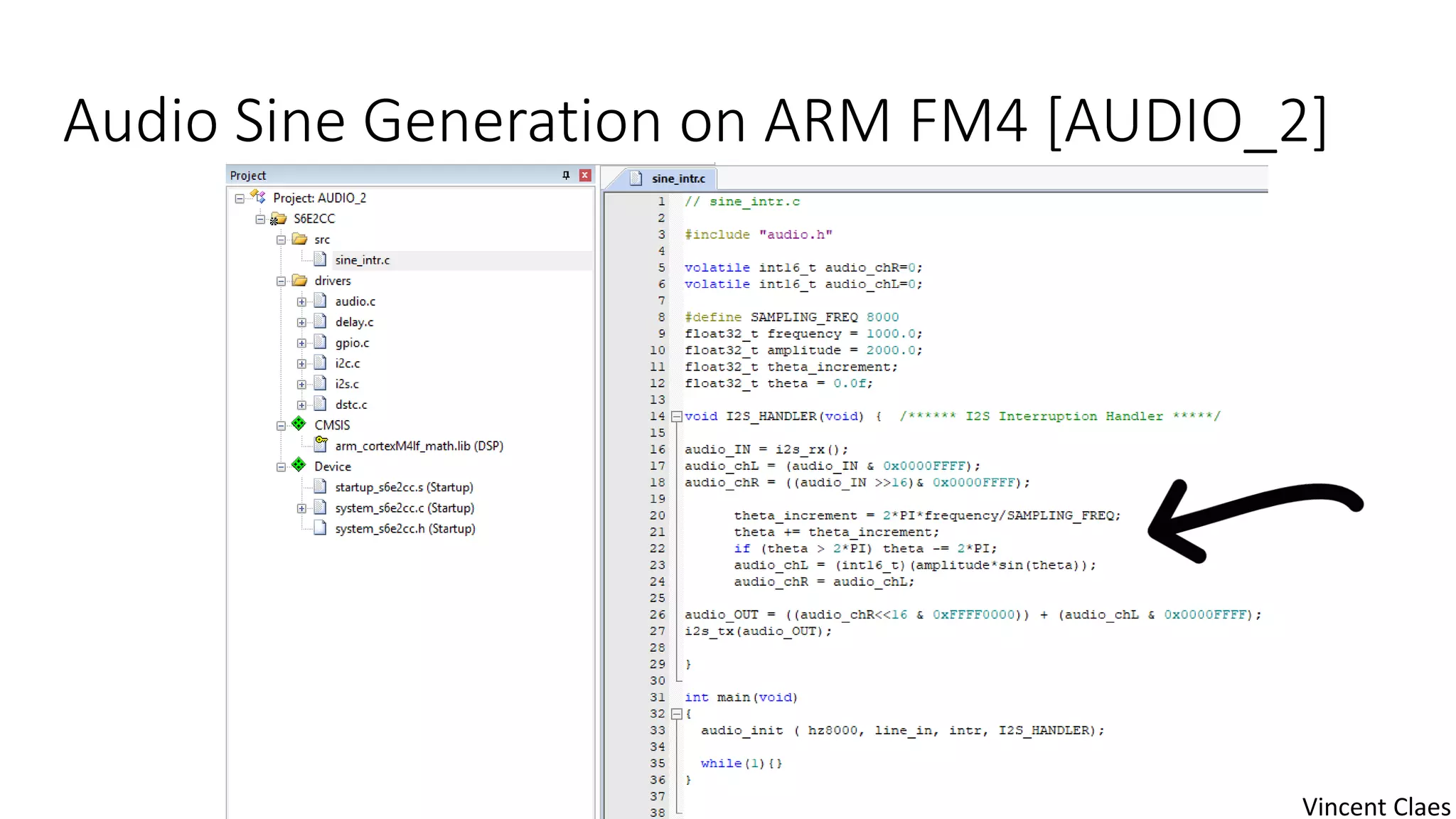 Audio Sine Generation on ARM FM4 [AUDIO_2]
Vincent Claes
 