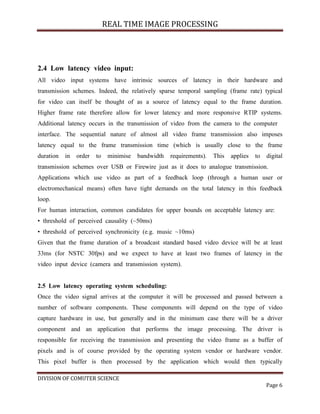 Real Time Image Processing | PDF