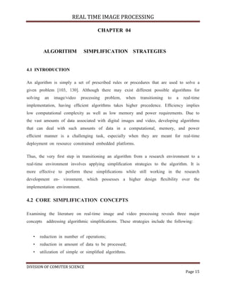 Real Time Image Processing | PDF