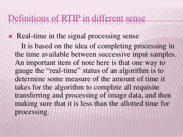 Real time image processing ppt