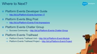 Real Time Integration with Salesforce Platform Events
