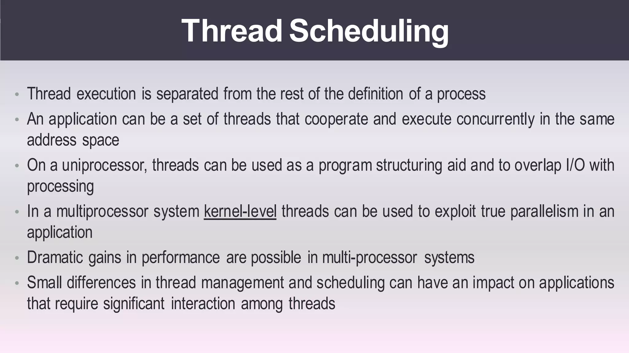 Real time operating systems