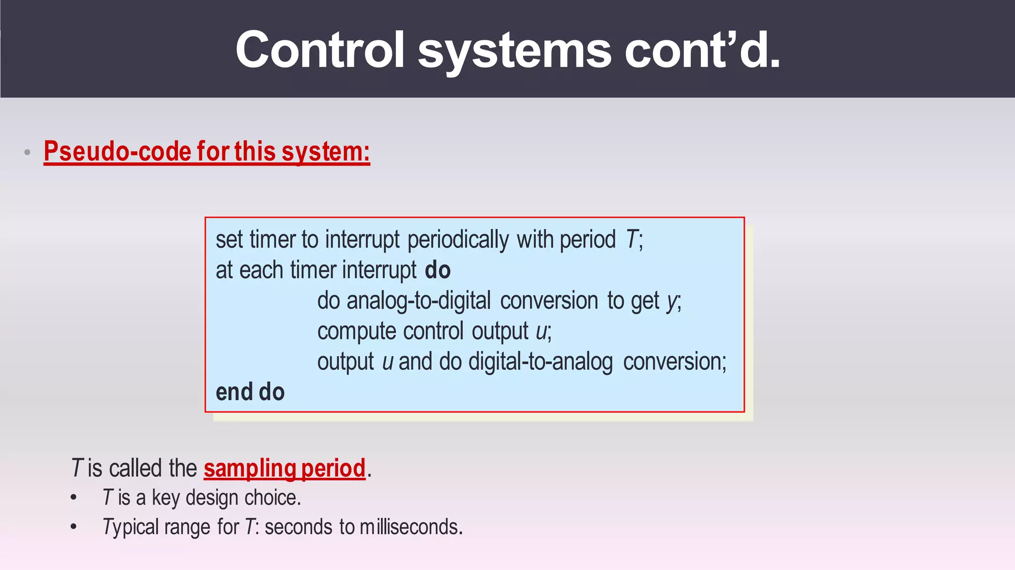 Real time operating systems