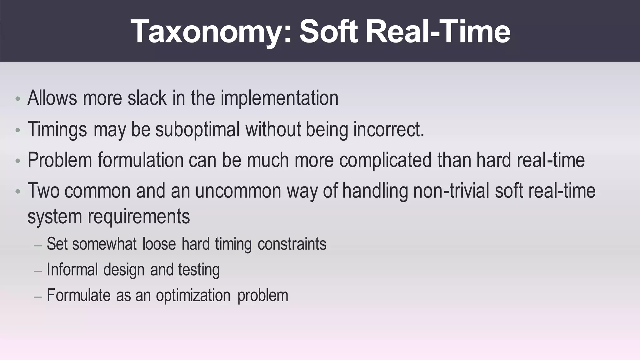 Real time operating systems