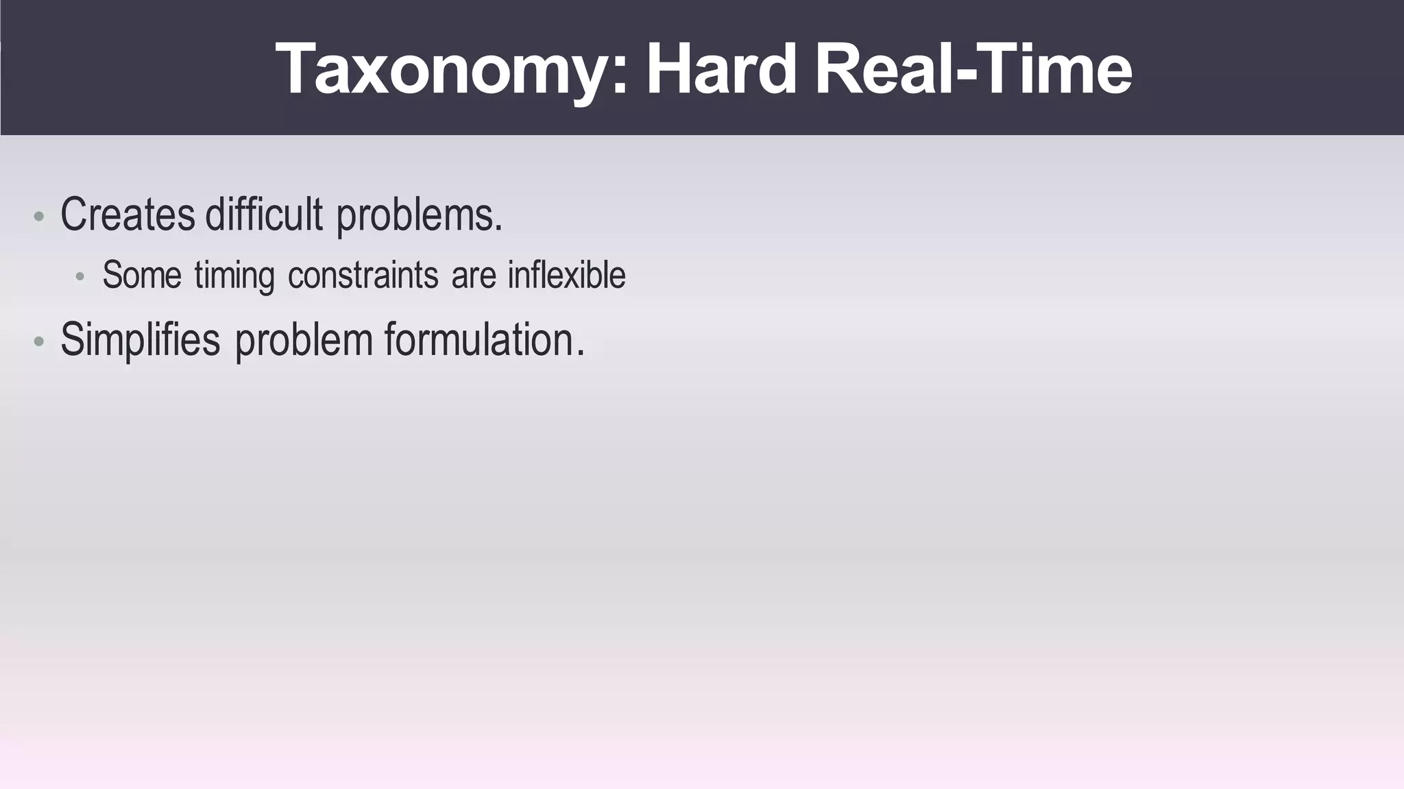 Real time operating systems