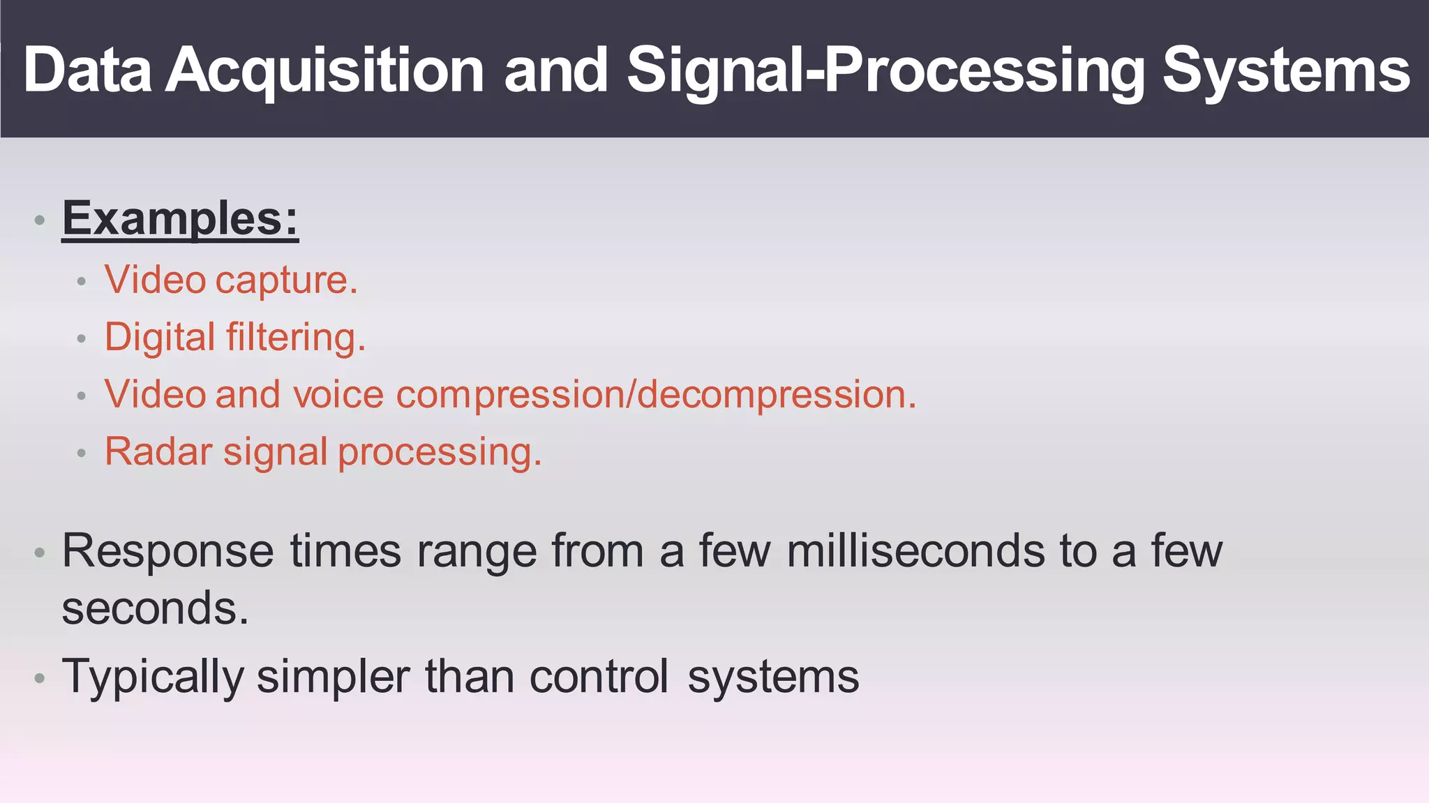 Real time operating systems
