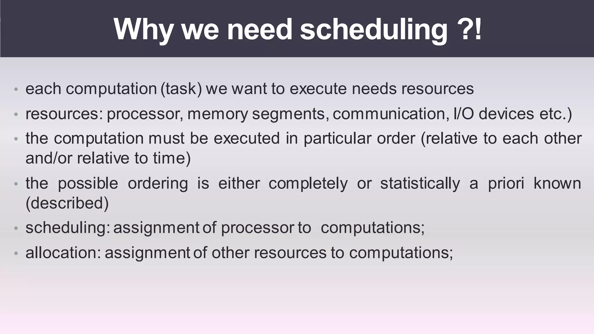 Real time operating systems