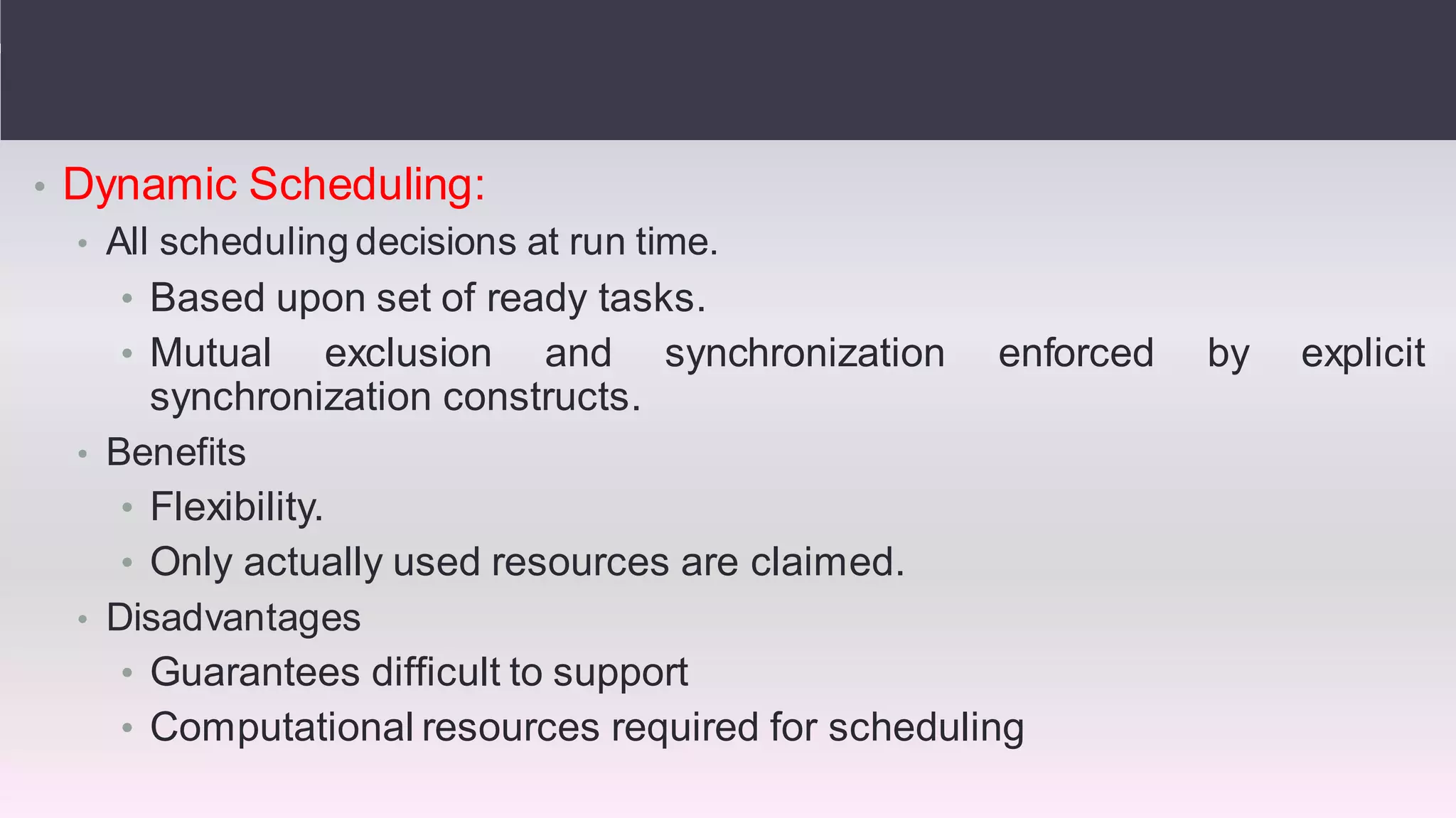 Real time operating systems