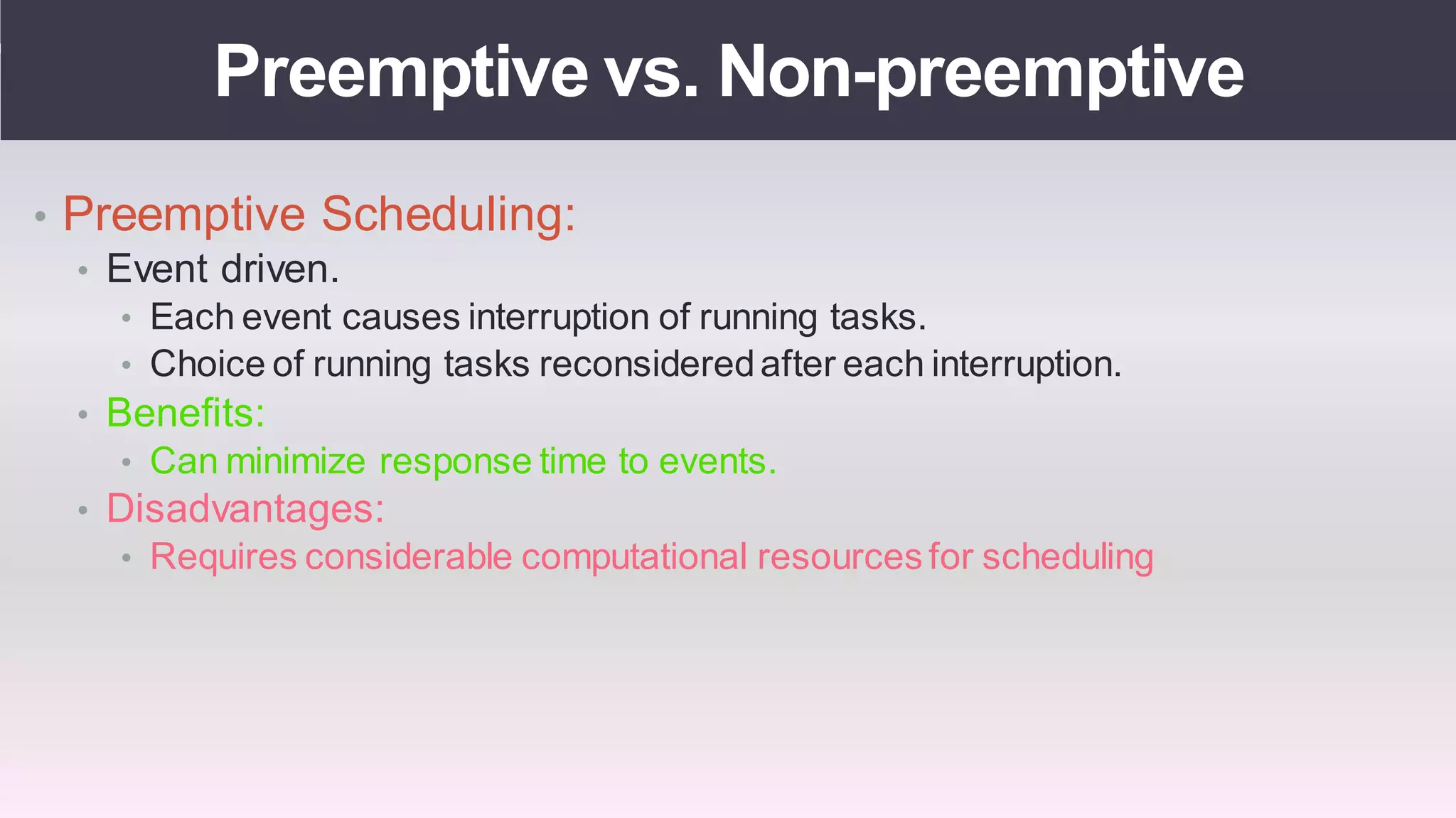 Real time operating systems