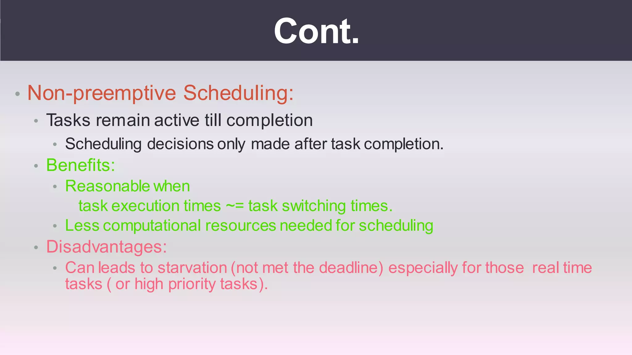 Real time operating systems