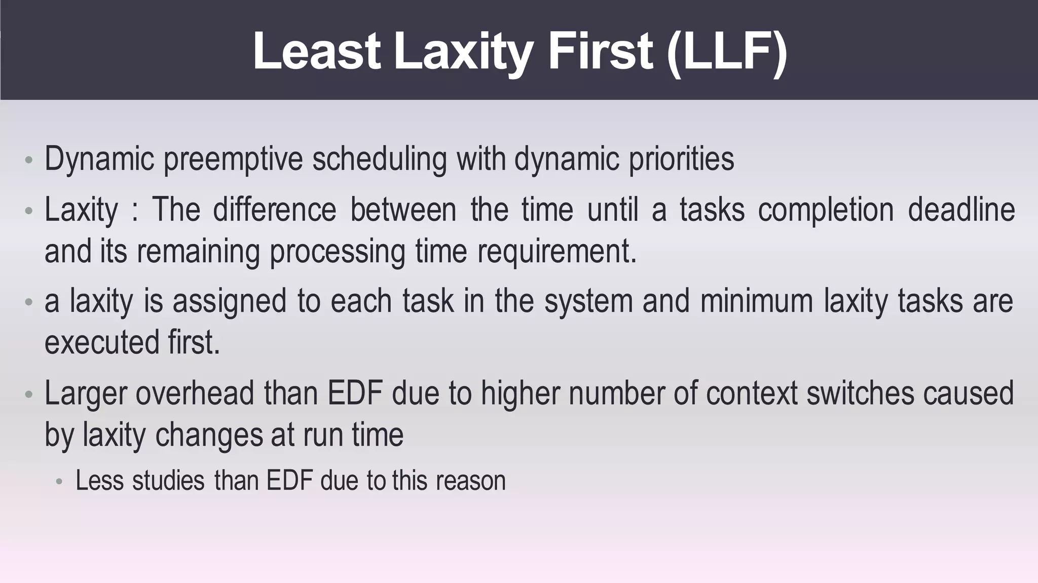 Real time operating systems