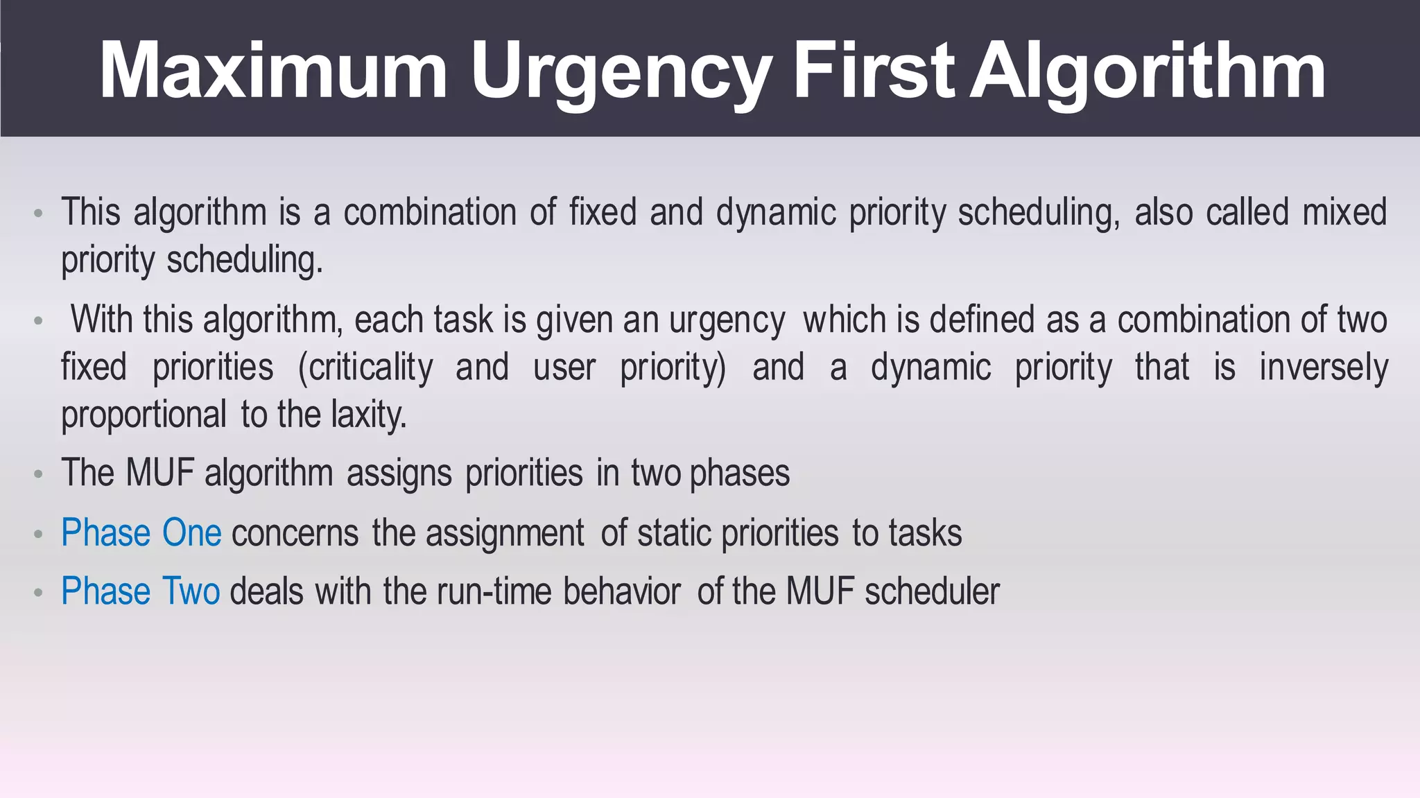 Real time operating systems