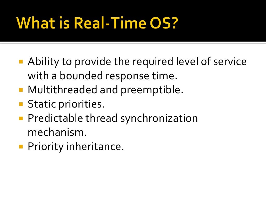 Real Time Operating Systems