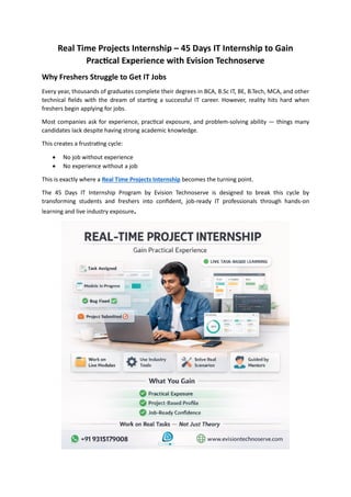 Real Time Projects Internship - 45 Days IT Internship - Gain practical ...