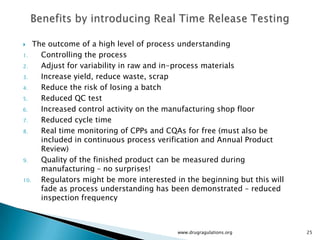 Real time release testing | PPTX