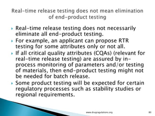 Real time release testing | PPTX