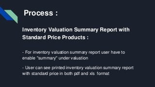 Real time Stock Inventory Valuation Report (PDF/EXCEL) in odoo