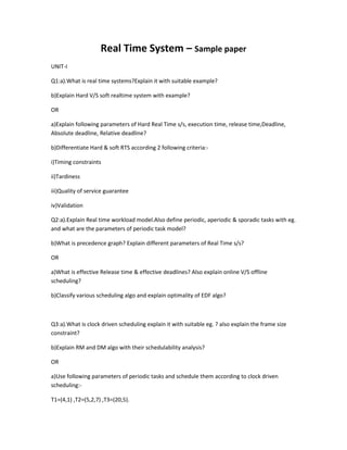 Real time system | PDF