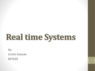 Real time systems | PPT