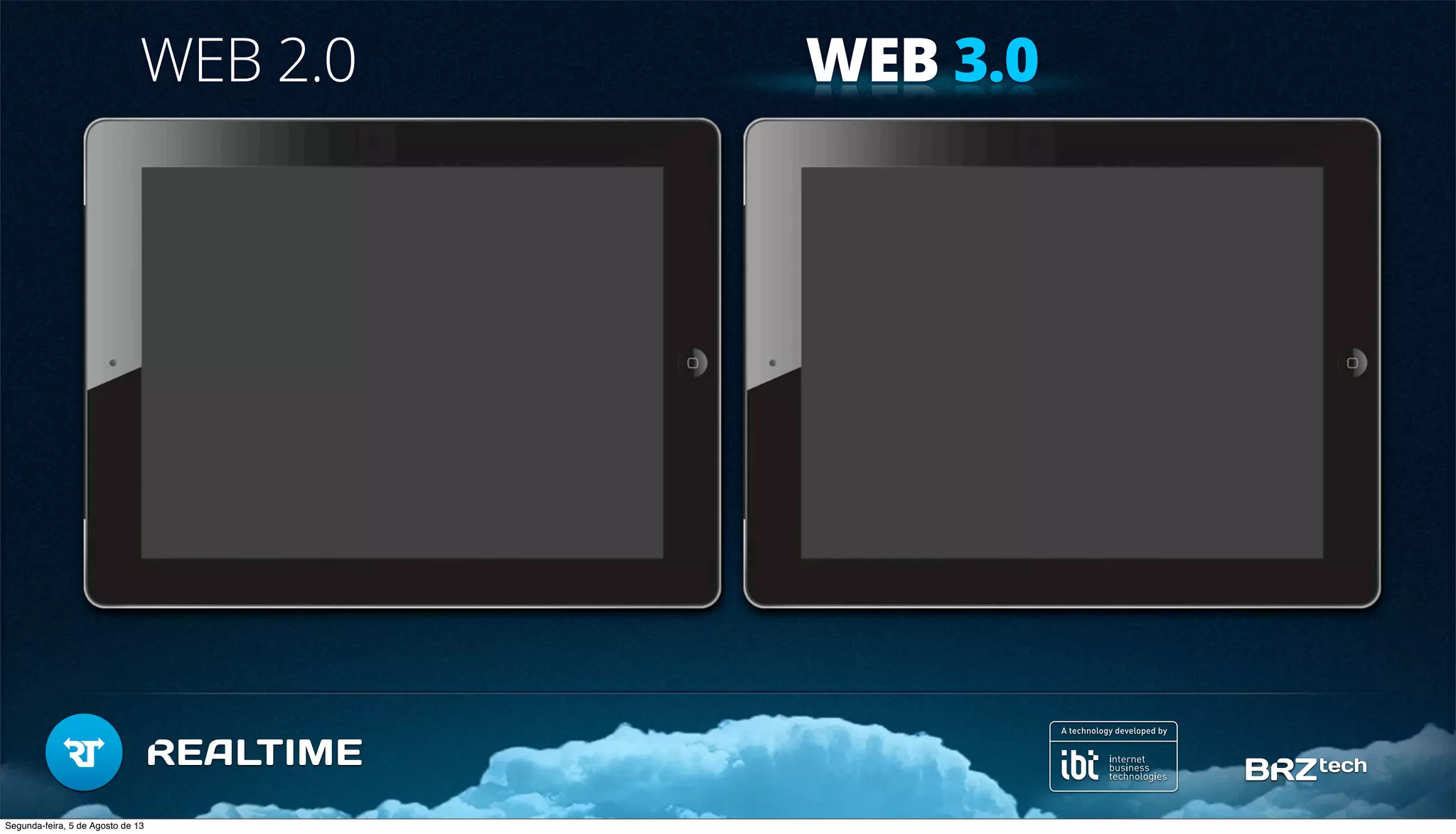 WEB 2.0 WEB 3.0
Segunda-feira, 5 de Agosto de 13
 