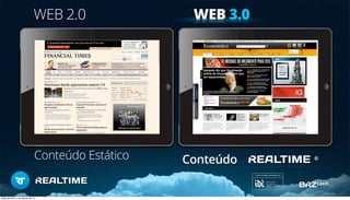 Conteúdo Estático
WEB 2.0
Conteúdo ®
WEB 3.0
Segunda-feira, 5 de Agosto de 13
 