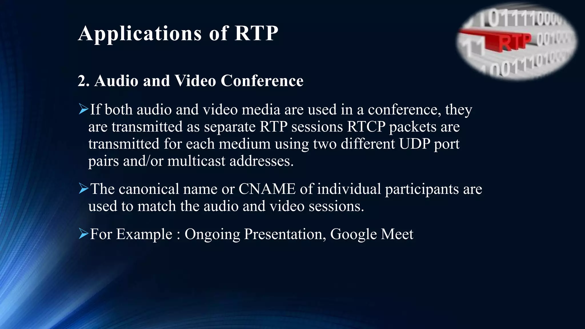 Real time transport protocol | PPTX