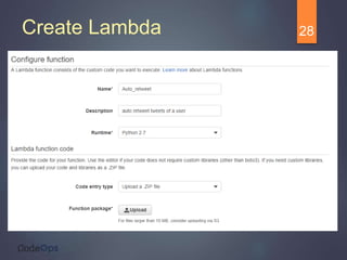 Create Lambda 28
 