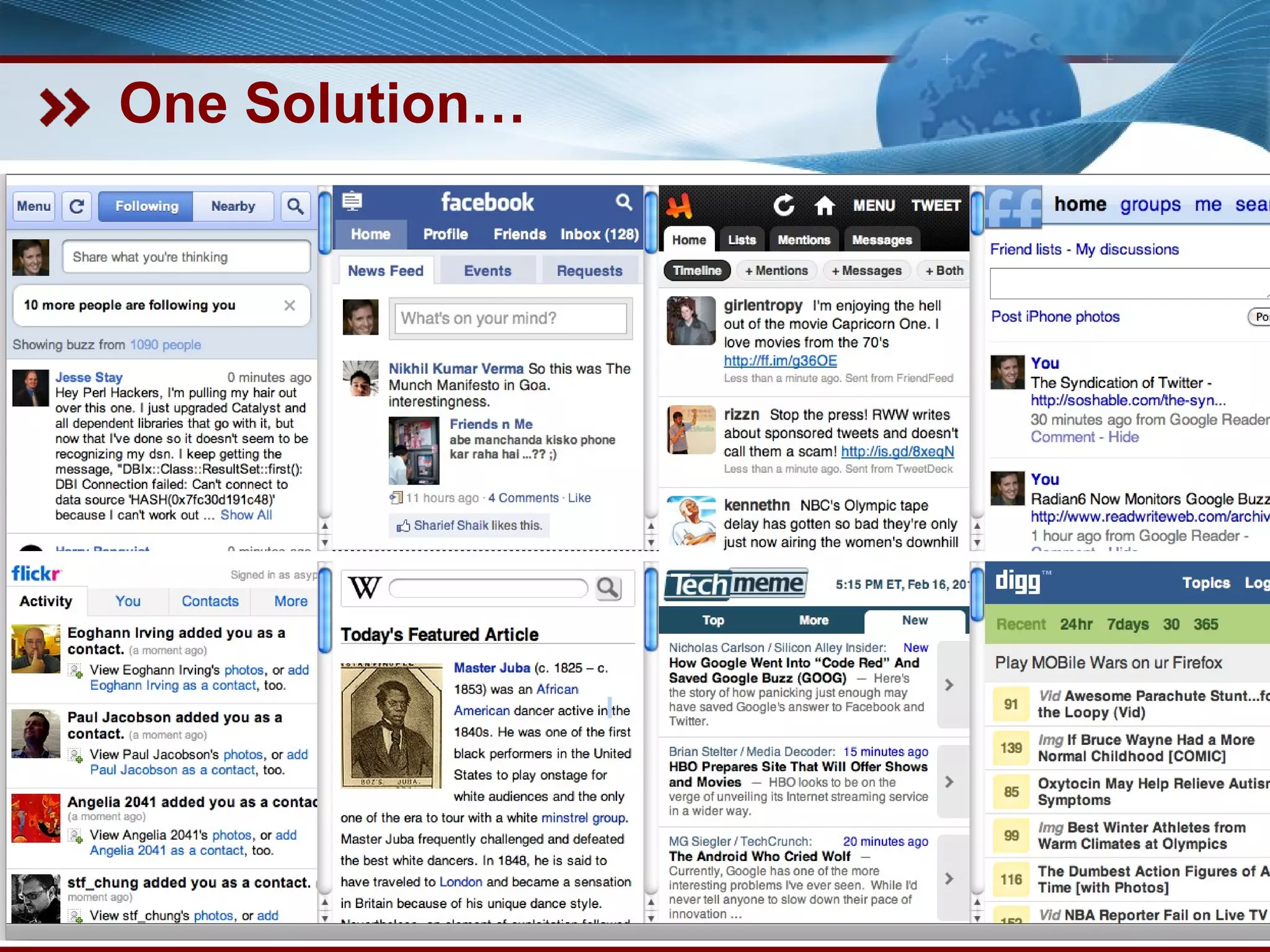 One Solution… © 2010 | Louis Gray | blog.louisgray.com 