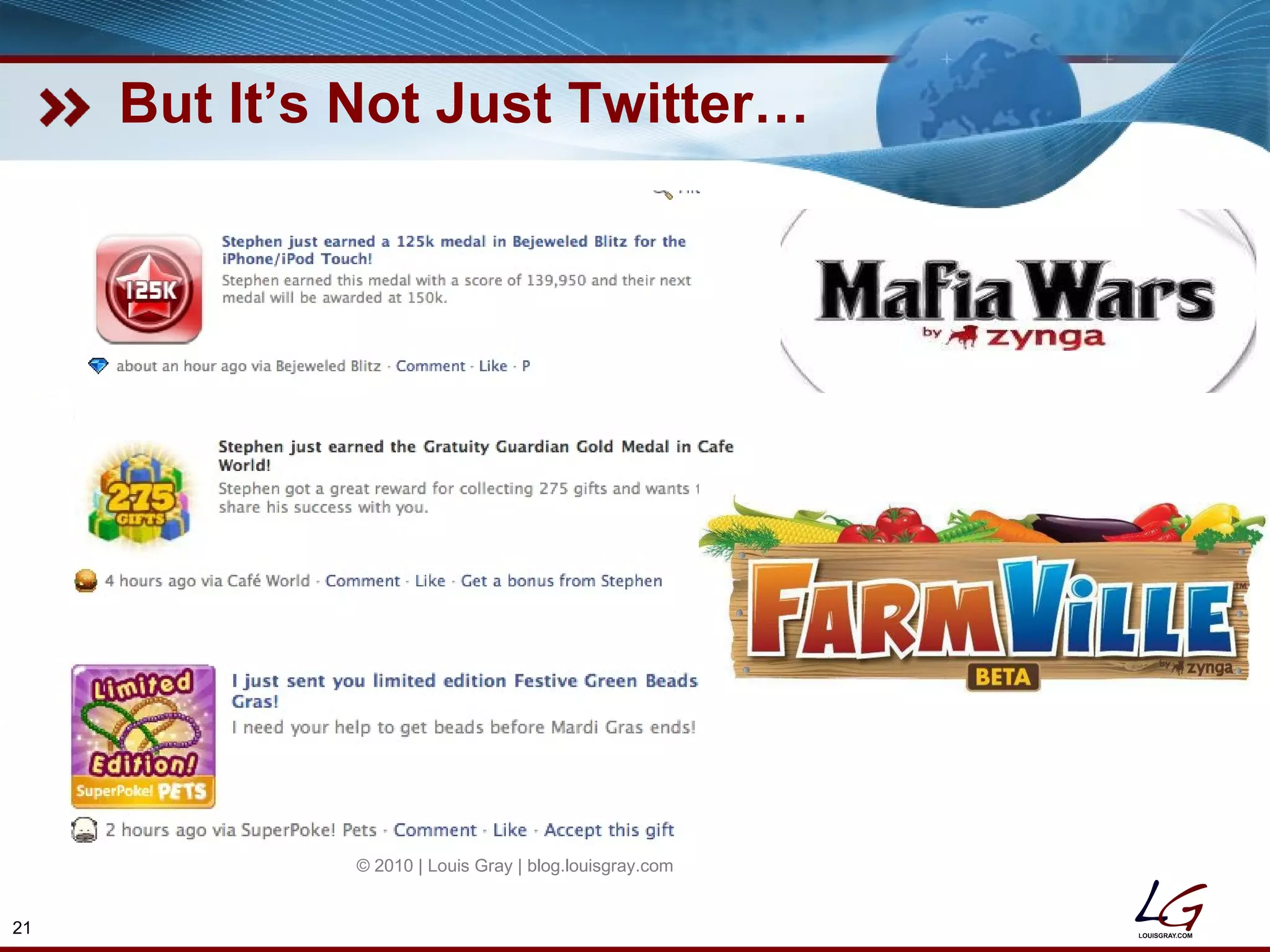 But It’s Not Just Twitter… © 2010 | Louis Gray | blog.louisgray.com 