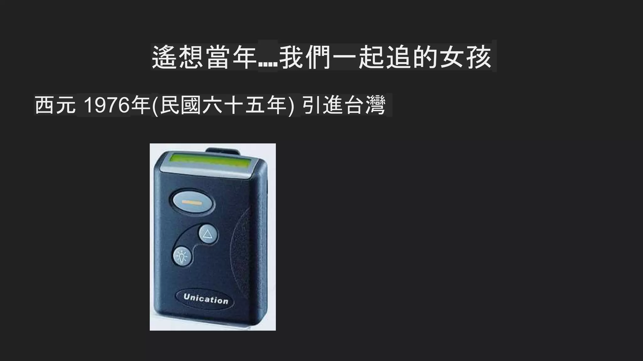 遙想當年….我們一起追的女孩
西元 1976年(民國六十五年) 引進台灣
 