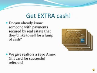 Ever hear of the real estate “guru” Robert G. Allen?Payer paperAuthor of “Nothing Down” and “Nothing Down for the 90’s”Poor CreditNothing DownLots of late paymentsLow interest rateLong termAll he did was find someone willing to carry back payer paper! That’s all there is to it! 	The cats out of the bag! 