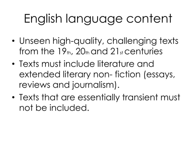 Redesigning the English curriculum | PPT