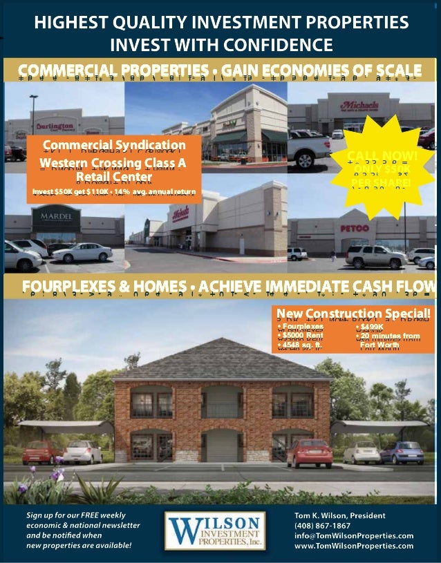 realty411 featuring tom wilson from wilson investment properties th investor home flyer