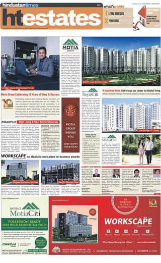 CHANDIGARH, SATURDAY MARCH 28, 2015, 6 PAGES www.hindustantimes.com
To advertise call 0172-5065321 , 9855603044
what’sinside
LEGAL REMEDIES
REALTY MARKET
UPDATE
Deficiency in service >>p2
FENG SHUI
Year of the sheep >>p4
11
22
Residential project
launches likely to
increase in most Indian
cities
>>page 04
Printed and distributed by PressReader
C O P Y R I G H T A N D P R O T E C T E D B Y A P P L I C A B L E L AW
PressReader.com +1 604 278 4604• O R I G I N A L C O P Y • O R I G I N A L C O P Y • O R I G I N A L C O P Y • O R I G I N A L C O P Y • O R I G I N A L C O P Y • O R I G I N A L C O P Y •
 