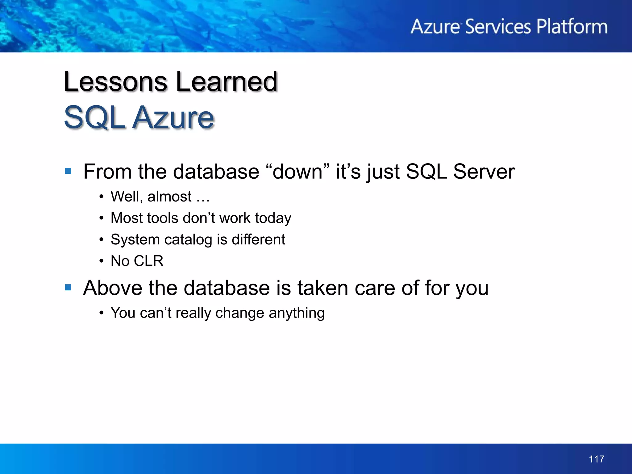 SQL Data Services (MIX09)