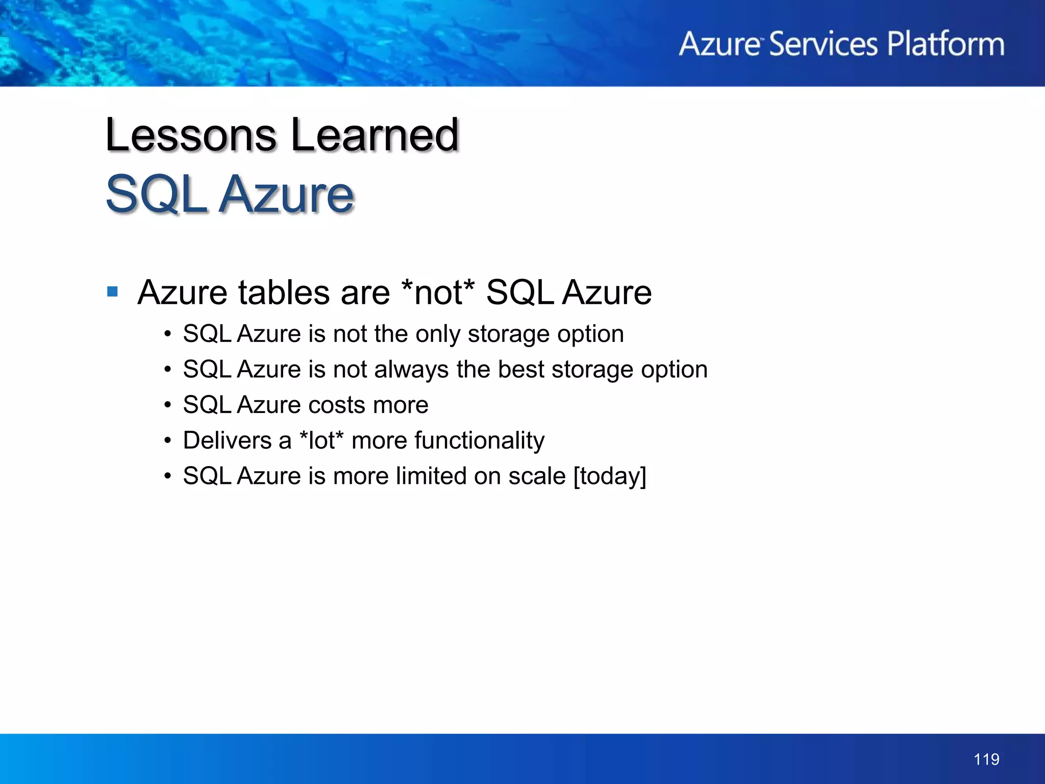 Using the Cloud for StorageSo, this is what I would like to do…DataTDSRDBMSClientSQL Azure
