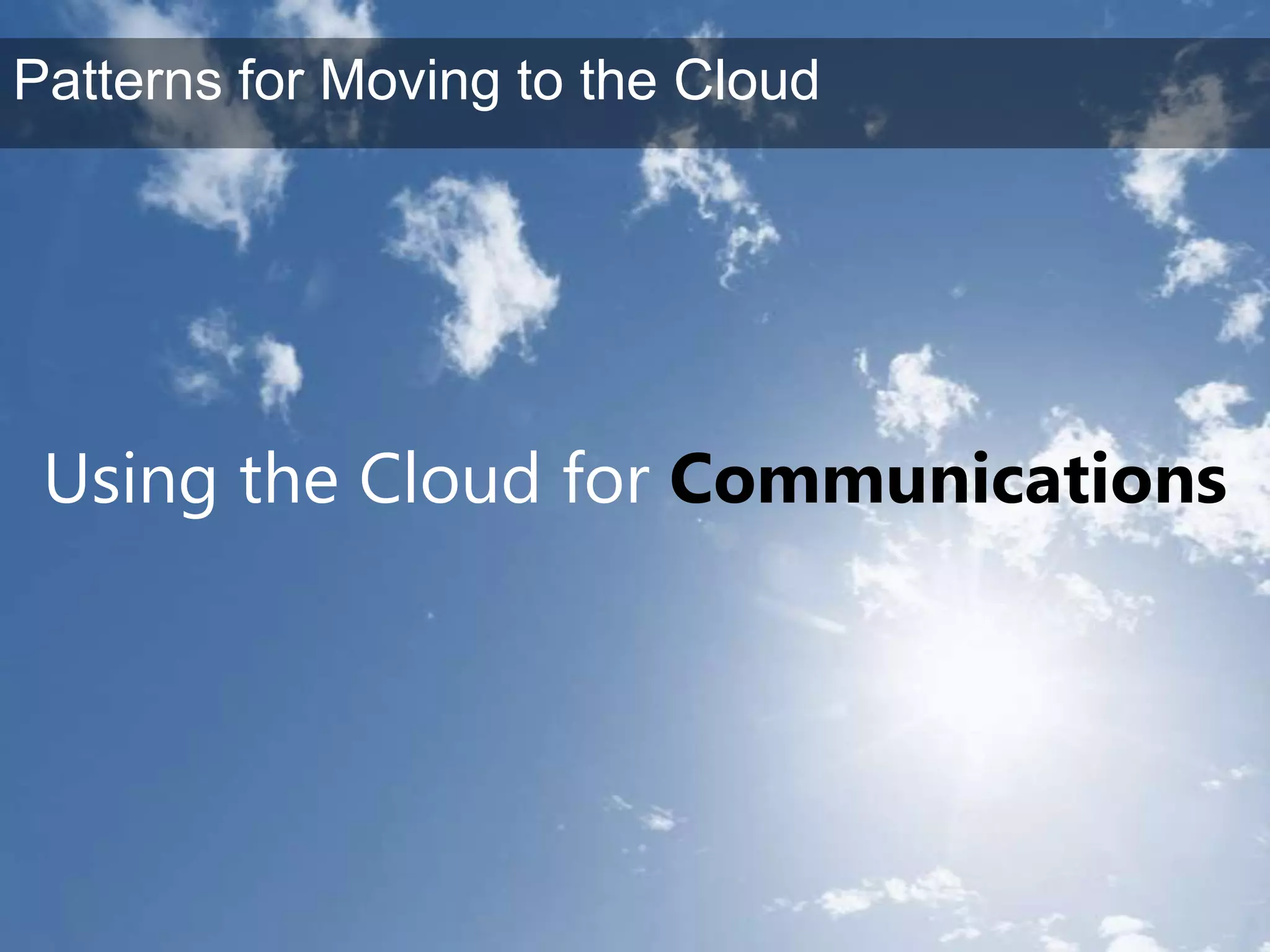 #2 - Using the Cloud for Multi TenancyBrowserCustomer #1DatabaseWeb TierB/L TierBrowserCustomer #2BrowserCustomer #3