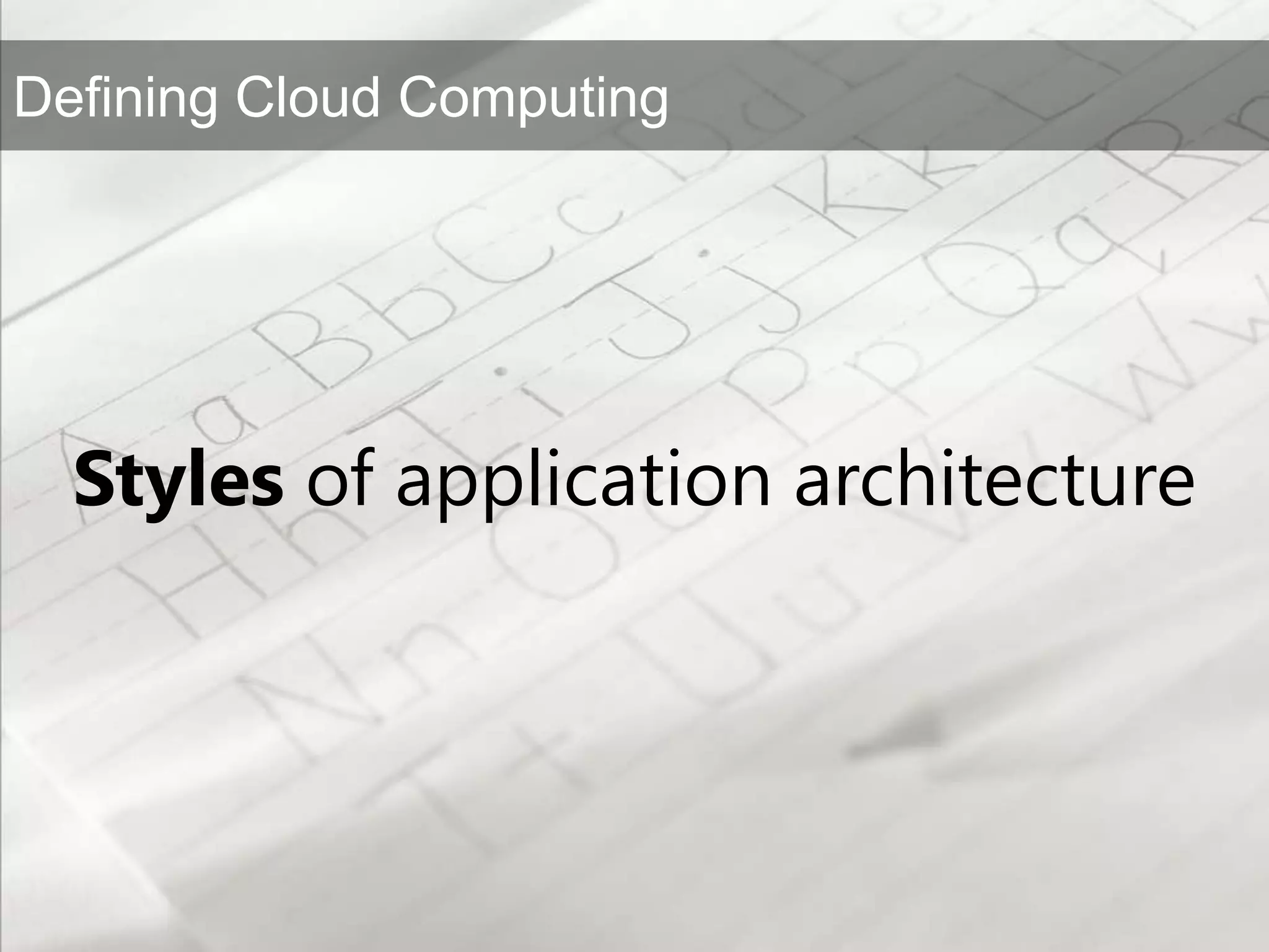 Styles of application architecture