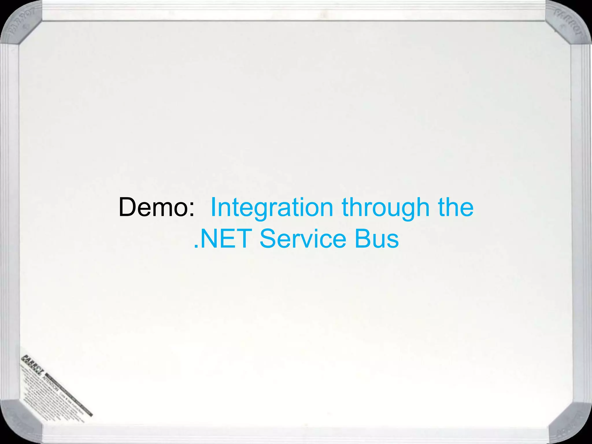 Using the Cloud for CommunicationsCompany 1http://app.queue.core.windows.net/ClientMaster KeyAzure QueueRESTCompany 2ClientMaster Key