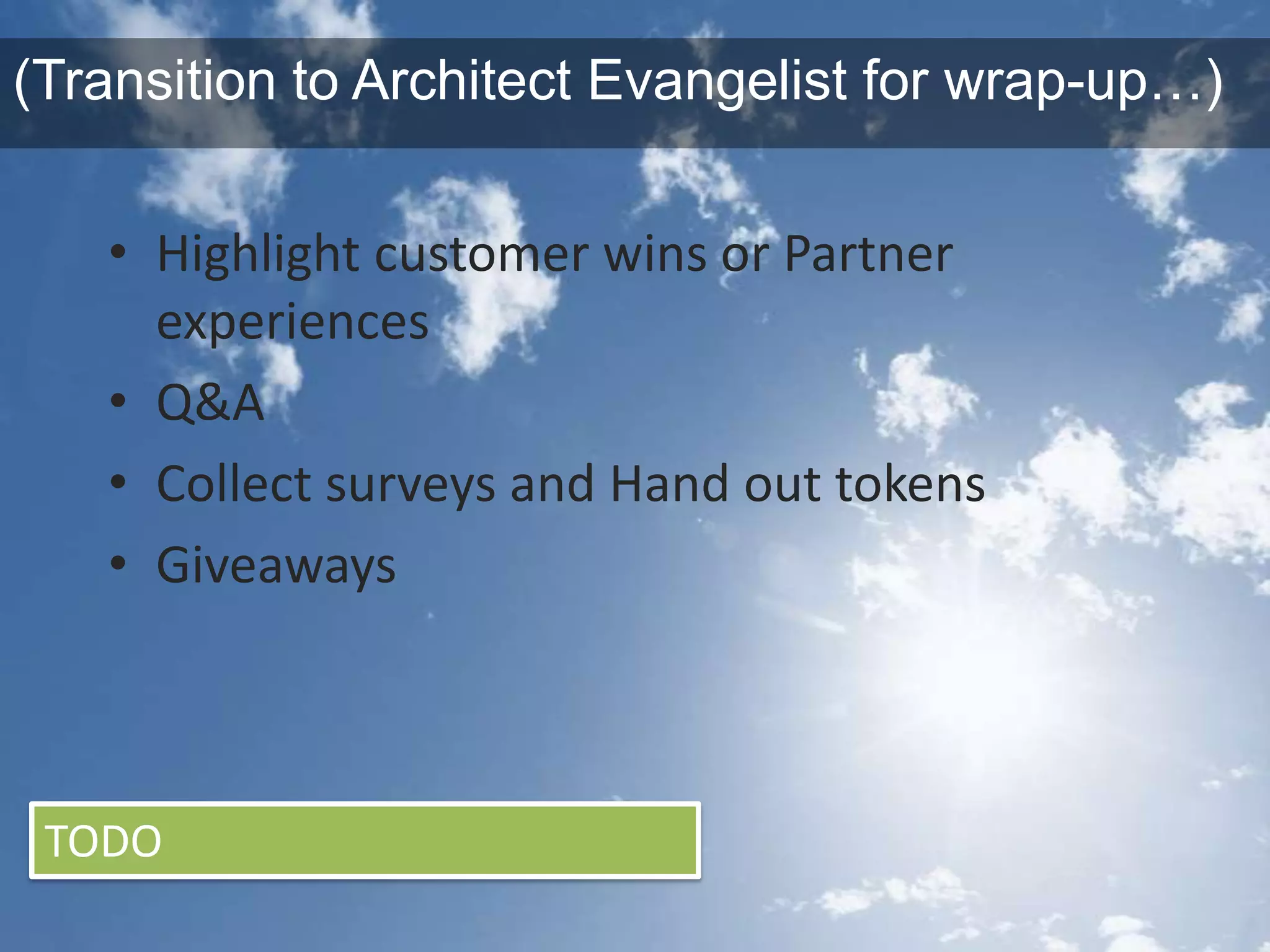 Using the Cloud for CommunicationsCompany 1Firewallhttp://app.queue.core.windows.net/ClientAzure QueueRESTWeb Role65.55.33.204Company 2ClientFirewall192.168.14.100NAT?