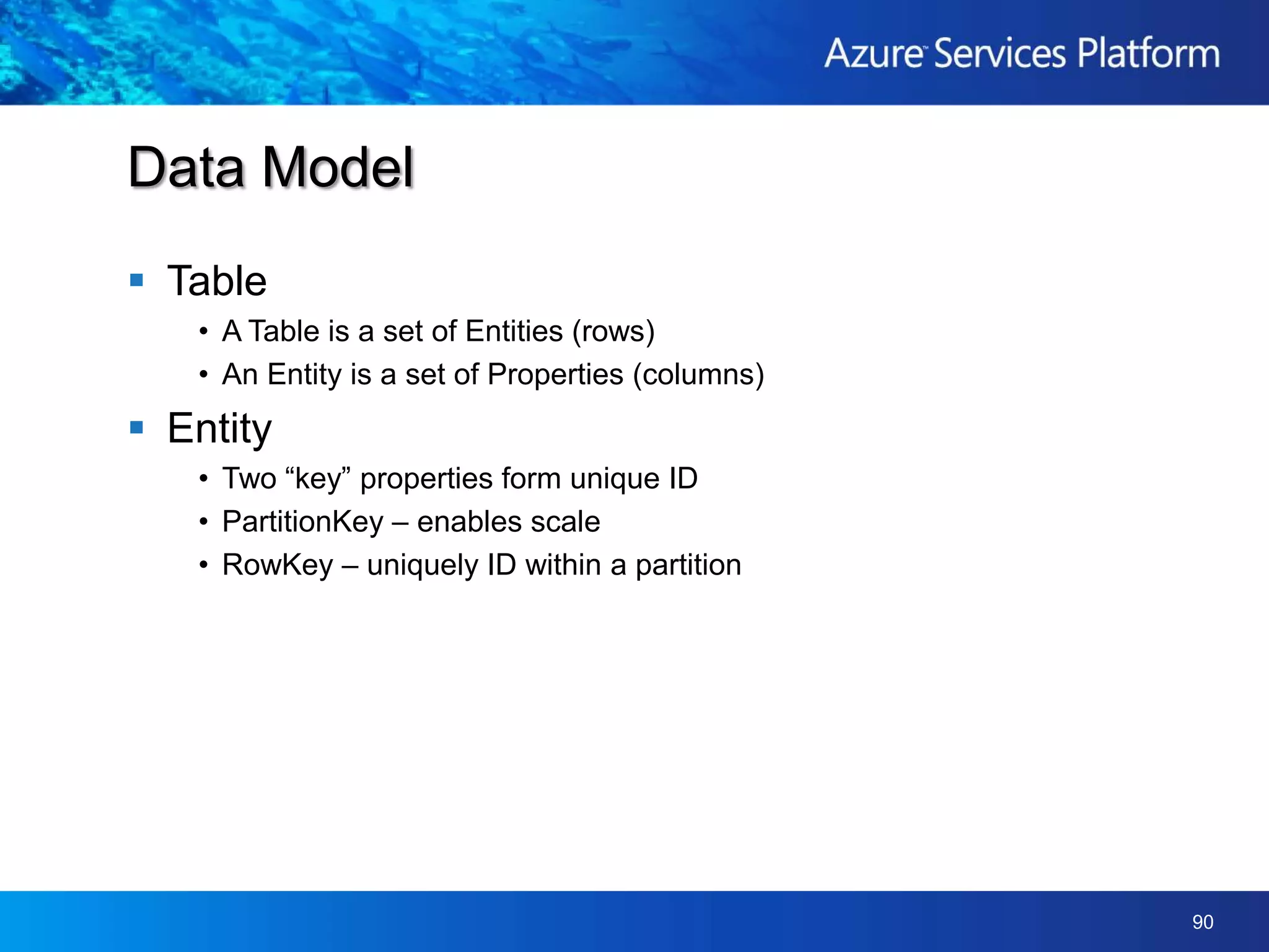 Blobs, Tables, Relational