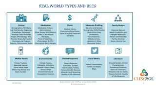 REAL WORLD DATA SOURCES AND APPLICATIONS IN HEALTH OUTCOMES RESEARCH | PPTX