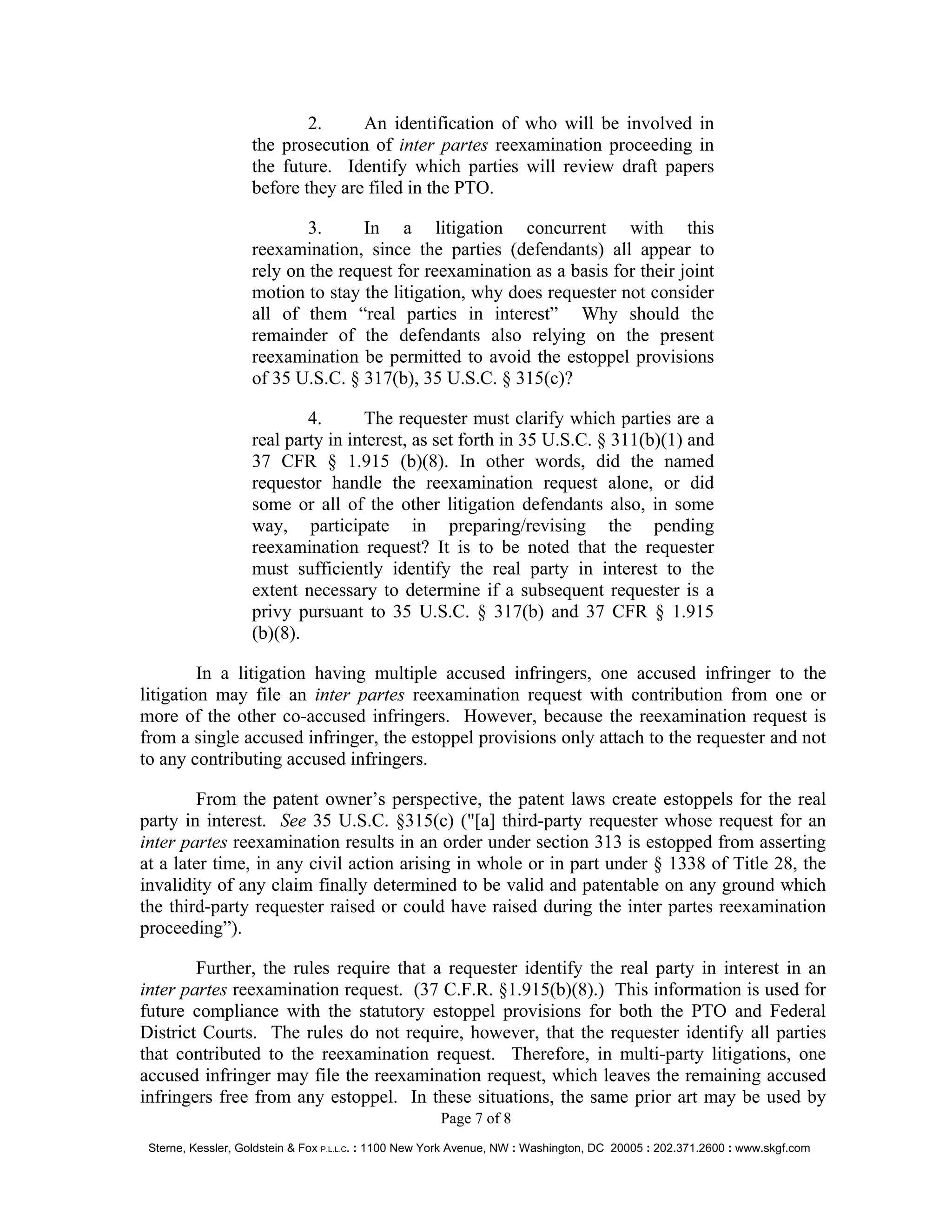 SKGF_Advisory_Real World Impacts of Reexamination Practice and Procedure_2008