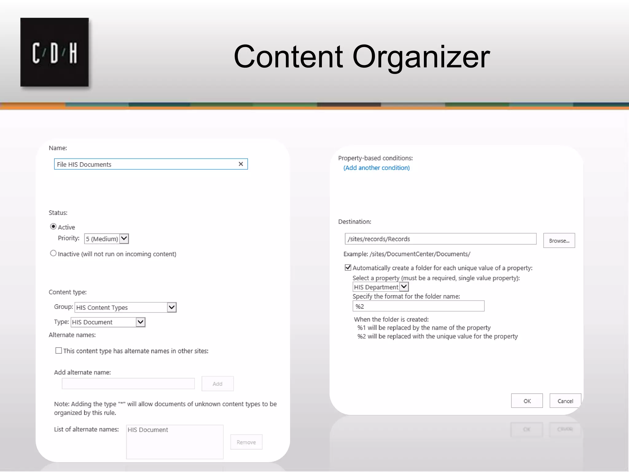 Content Organizer
 
