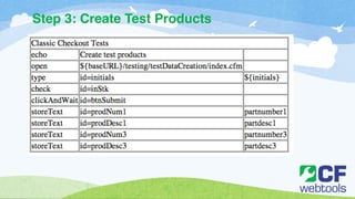 Step 3: Create Test Products 
 