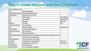 Step 5: Create Account and Start Checkout 
 