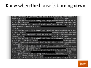Know	
  when	
  the	
  house	
  is	
  burning	
  down	
  	
  
	
  
	
  
	
  
	
  
Which	
  of	
  these	
  is	
  a	
  quicker	
  way	
  to	
  spot	
  a	
  
problem?	
  	
  
	
  
 