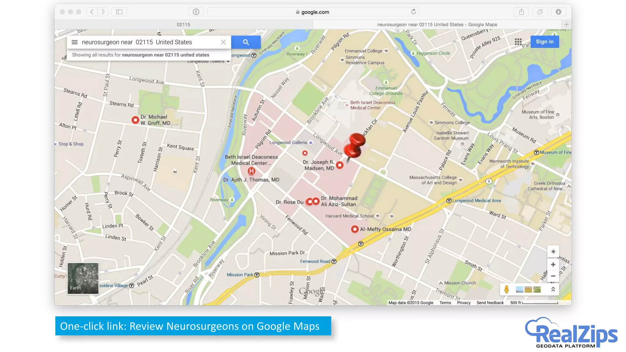 One-click link: Review Neurosurgeons on Google Maps
 